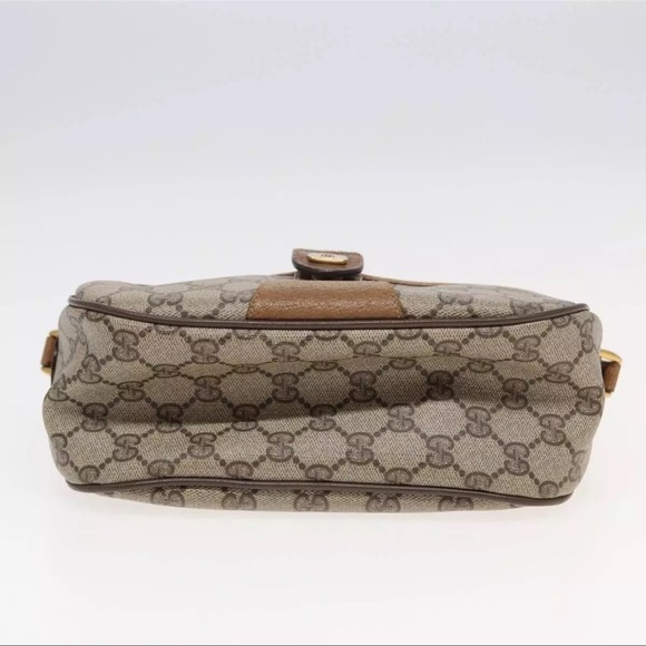 GUCCI GG Supreme Web Sherry Line Shoulder Bag PVC Beige Red 89 01 032 Auth 83419 - Picture 5 of 9